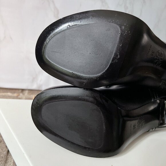 Alexander McQueen Biker Zipper Heeled Ankle Boots Black Leather EU 36 US 6 $1790 - Picture 12 of 13